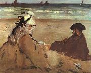 Edouard Manet On the Beach painting
